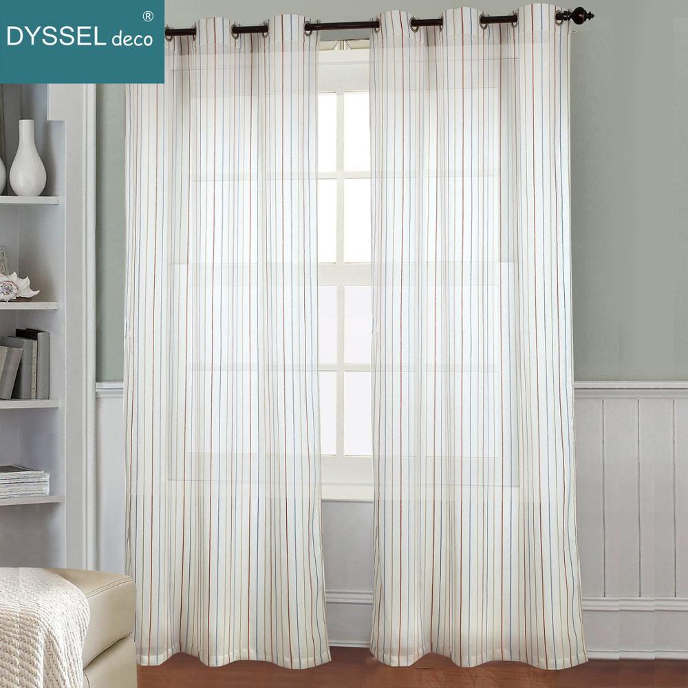 Modern White Striped Linen She - Linen Curtain Eyelet review and price