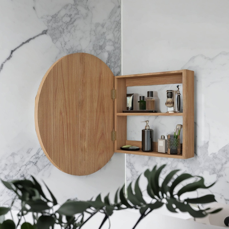 Wall Mounted Bathroom Cabinet  - Rattan Mirror Round review and price