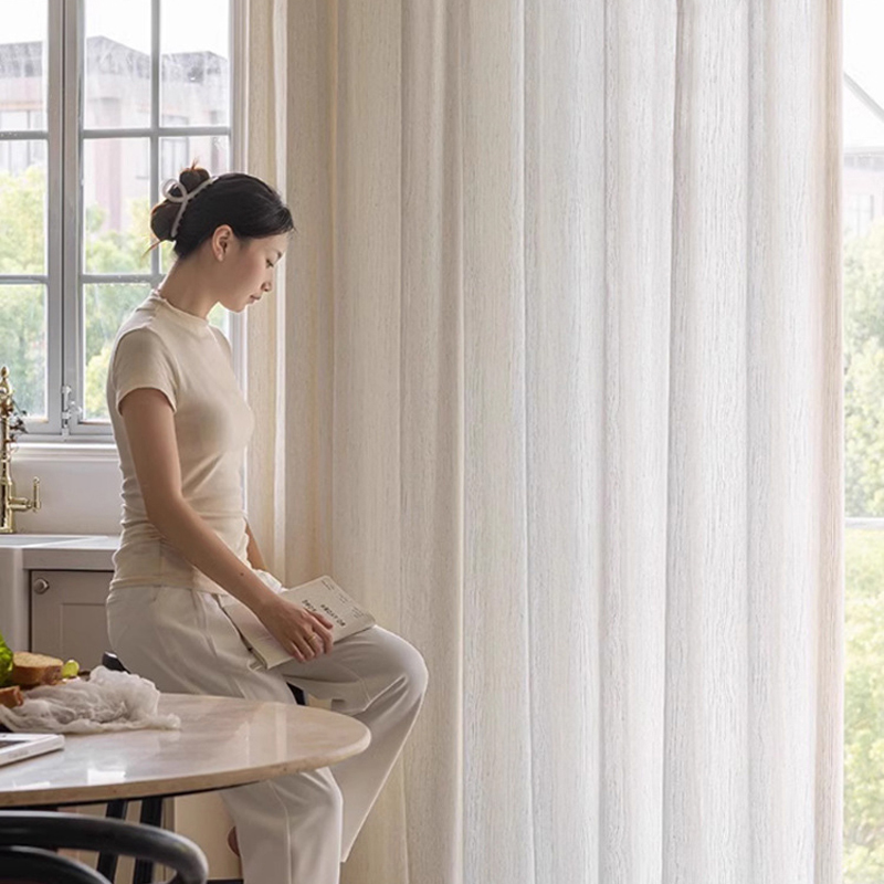 Custom Size Jacquard Linen Sem - Linen Curtain Eyelet review and price