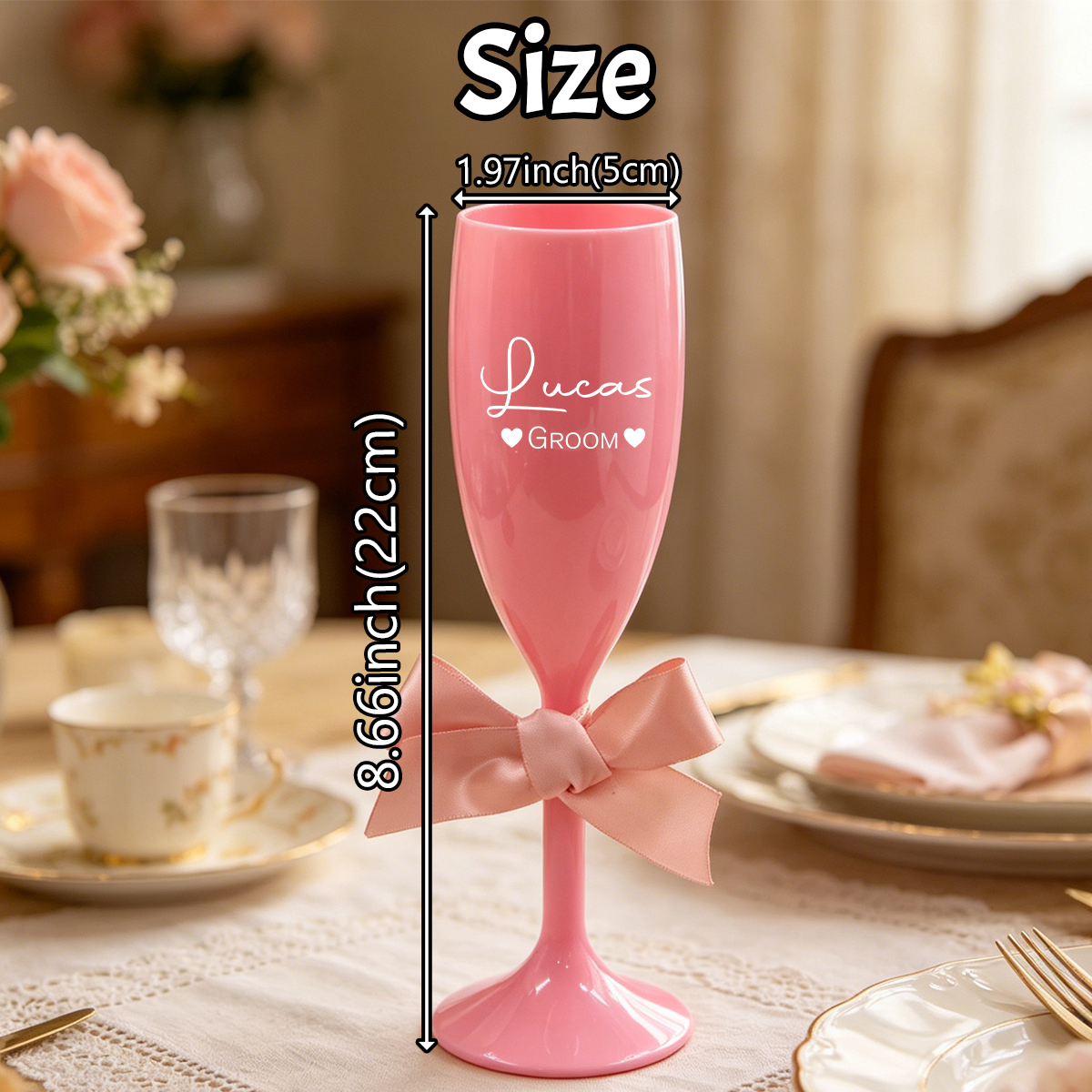 Custom Name Champagne Flute, P - Interior Design Names review and price